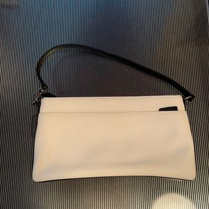 Small white/blk trim Coach purse